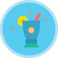 Cocktail Flat Multi Circle Icon vector