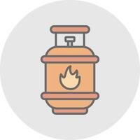 Gas Line Filled Light Icon vector