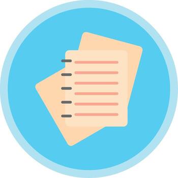 Notes Flat Multi Circle Icon vector