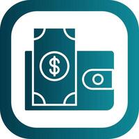 Payment Glyph Gradient Corner Icon vector