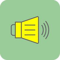 Sound Filled Yellow Icon vector