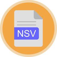 NSV File Format Flat Multi Circle Icon vector