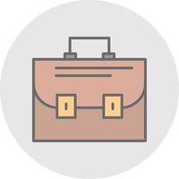 Briefcase Line Filled Light Icon vector