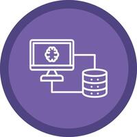 Database Line Multi Circle Icon vector