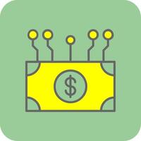 Electronic Money Filled Yellow Icon vector