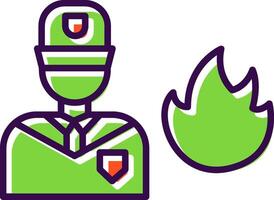 Firefighter filled Design Icon vector