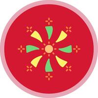 Firework Flat Multi Circle Icon vector