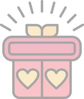 Gift Line Filled Light Icon vector