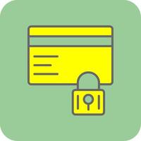 Secure Payment Filled Yellow Icon vector