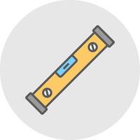 Spirit Level Line Filled Light Icon vector