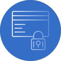 Secure Payment Flat Bubble Icon vector