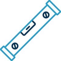 Spirit Level Line Blue Two Color Icon vector