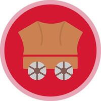 Wagon Flat Multi Circle Icon vector