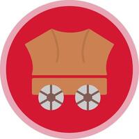 Wagon Flat Multi Circle Icon vector