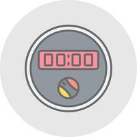 Dial Line Filled Light Icon vector