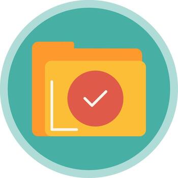 Folder Flat Multi Circle Icon vector