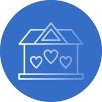 Shelter Flat Bubble Icon vector