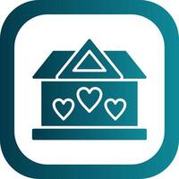 Shelter Glyph Gradient Corner Icon vector