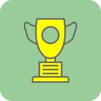 Trophy Filled Yellow Icon vector