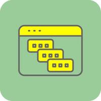 Tasks Filled Yellow Icon vector