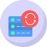 Data Synchronization Flat Bubble Icon vector