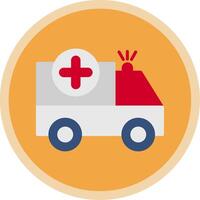 Ambulance Flat Multi Circle Icon vector