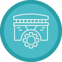 Bridge Line Multi Circle Icon vector