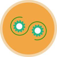Devops Flat Multi Circle Icon vector