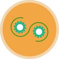 Devops Flat Multi Circle Icon vector