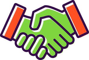 Handshake filled Design Icon vector