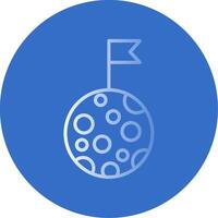 Moon Flat Bubble Icon vector