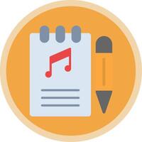 Songwriter Flat Multi Circle Icon vector