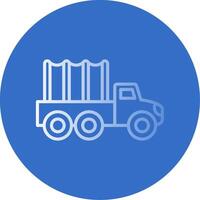 Truck Flat Bubble Icon vector