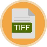 TIFF File Format Flat Multi Circle Icon vector