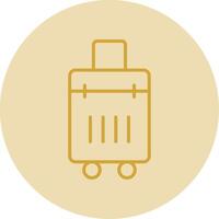 Bag Line Yellow Circle Icon vector