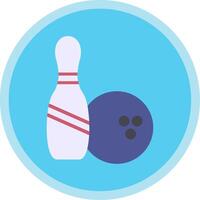 Bowling Flat Multi Circle Icon vector