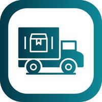 Delivery Van Glyph Gradient Corner Icon vector