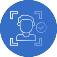 Face Detection Flat Bubble Icon vector