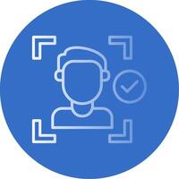 Face Detection Flat Bubble Icon vector