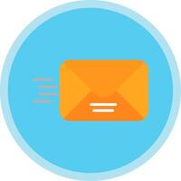 Email Flat Multi Circle Icon vector