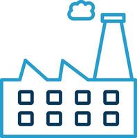 Factory Line Blue Two Color Icon vector