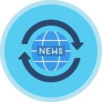 News Report Flat Multi Circle Icon vector