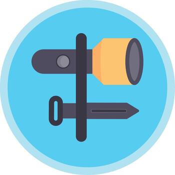 Torch Flat Multi Circle Icon vector