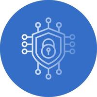 Security Flat Bubble Icon vector