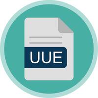 UUE File Format Flat Multi Circle Icon vector