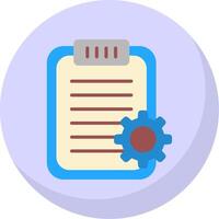 Clipboard Flat Bubble Icon vector