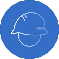 Helmet Flat Bubble Icon vector