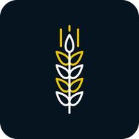 Wheat Line Red Circle Icon vector