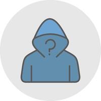 Anonymity Line Filled Light Icon vector
