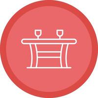 Table Line Multi Circle Icon vector